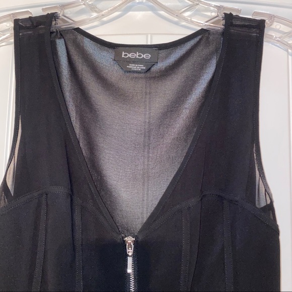 bebe fit and flare zipper dress - Picture 4 of 6